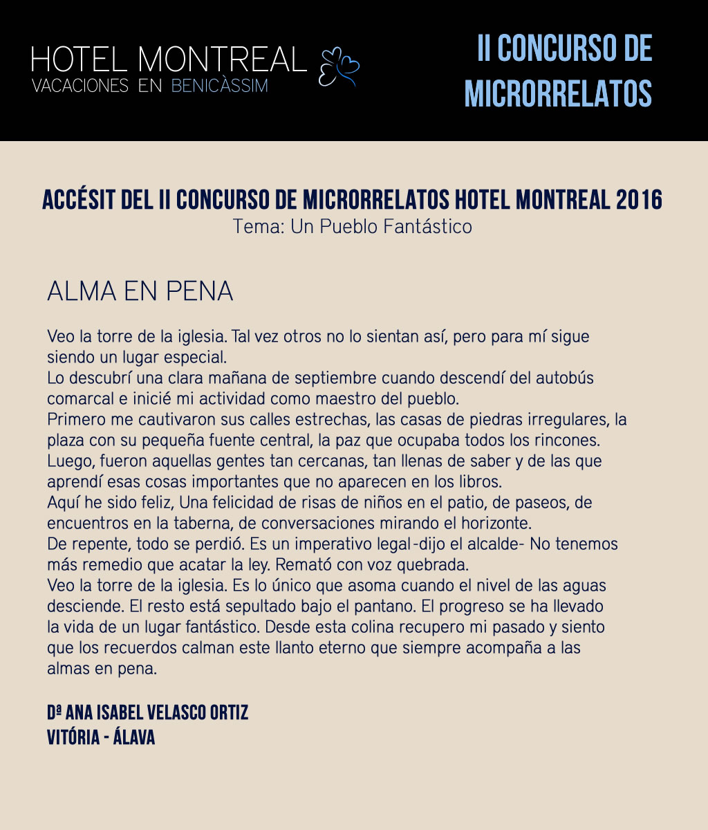 Accésit (1) del II Concurso de Microrrelatos Hotel Montreal