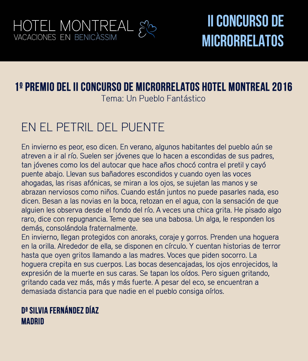II Concurso microrrelatos 1º Premio 2016 Primer Premio del 2º Concurso de Microrrelatos